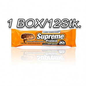Supreme Protein Riegel Box 12X85g Caramel Nut Chocolate